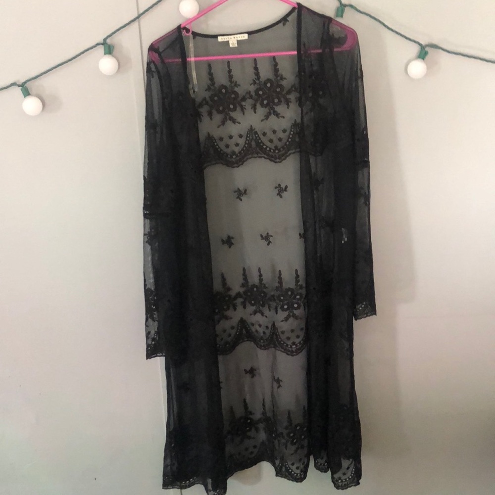 A lace kimono jacket